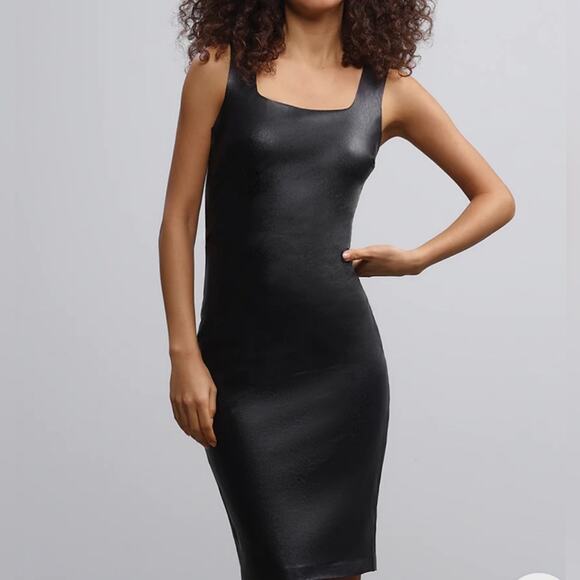 Commando Faux Leather Square Neck Dress - Picture 1 of 7